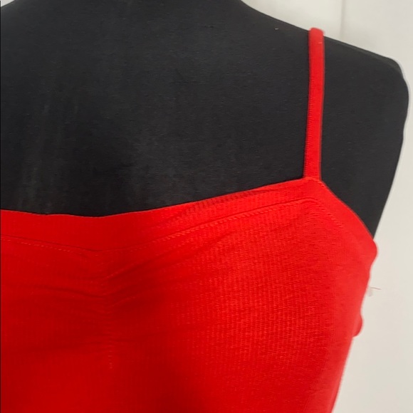 Project Social T Tops - Project Social T Red Ribbed Cami Tank Top